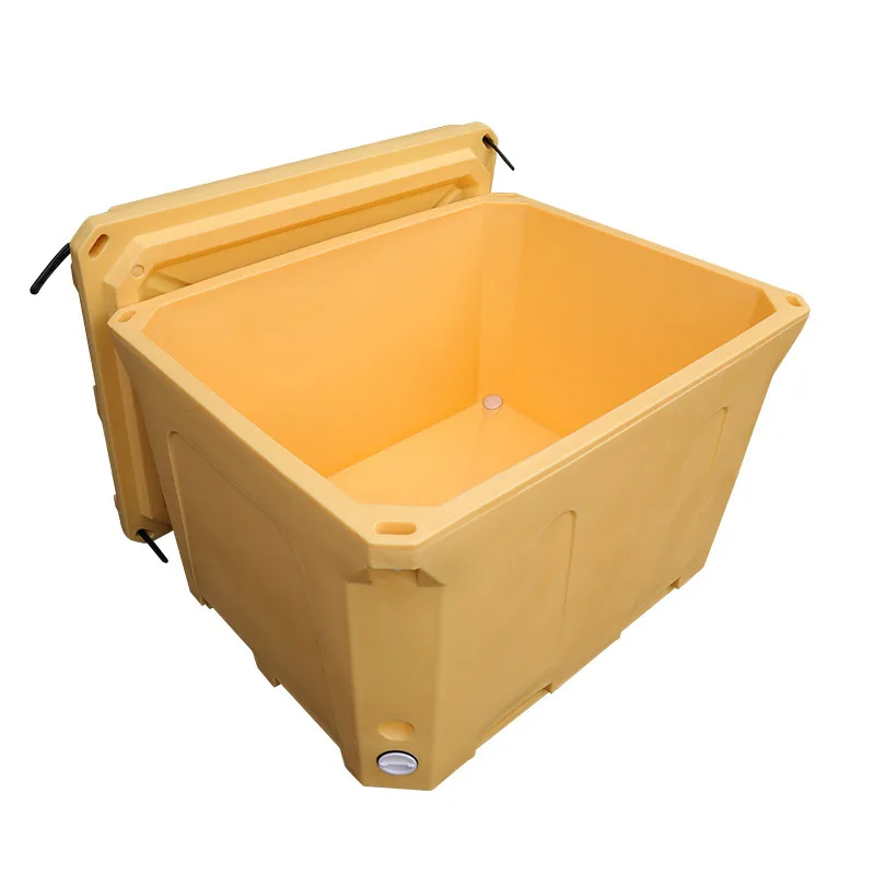Large Food Processing Transport Plastic Cooler Box Insulated Pallet Container for Sea Food