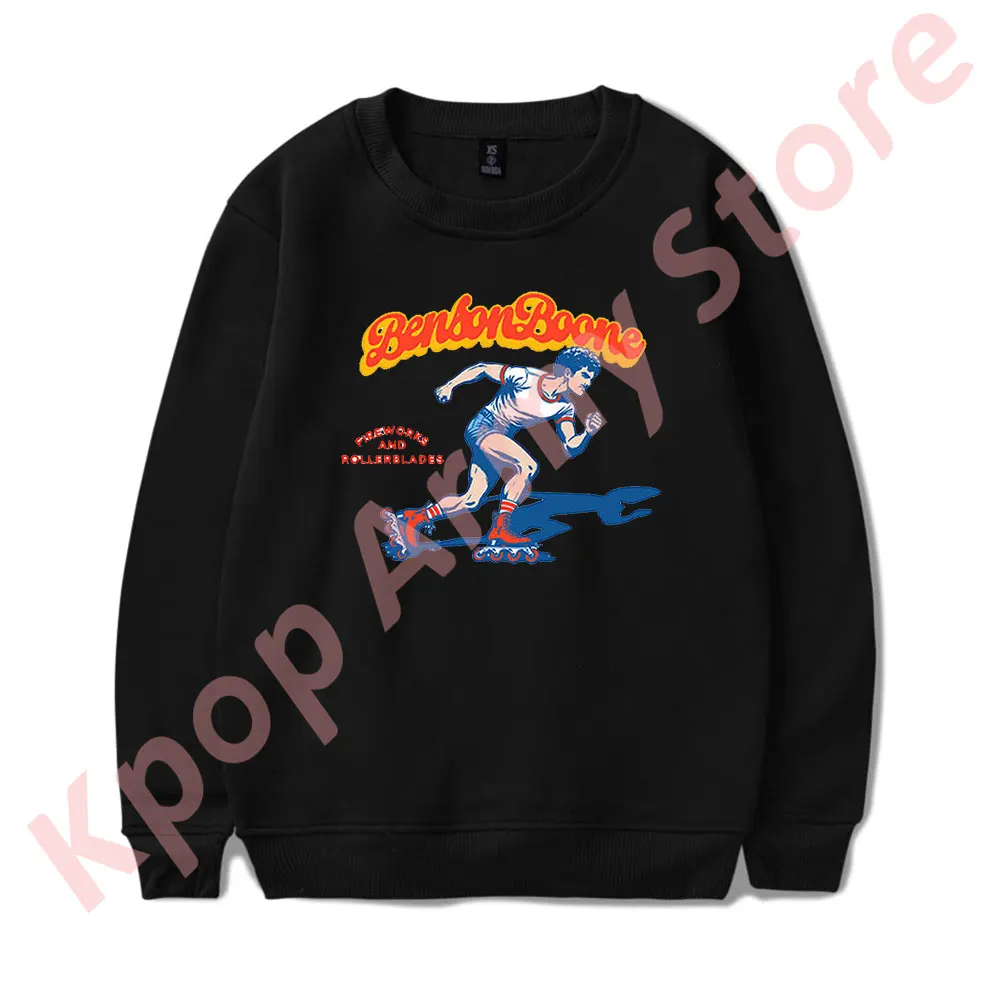 Benson Boone Rollerblading Logo Merch Crewneck Sweatshirts Cosplay Women Men Fashion Long Sleeve T-Shirts