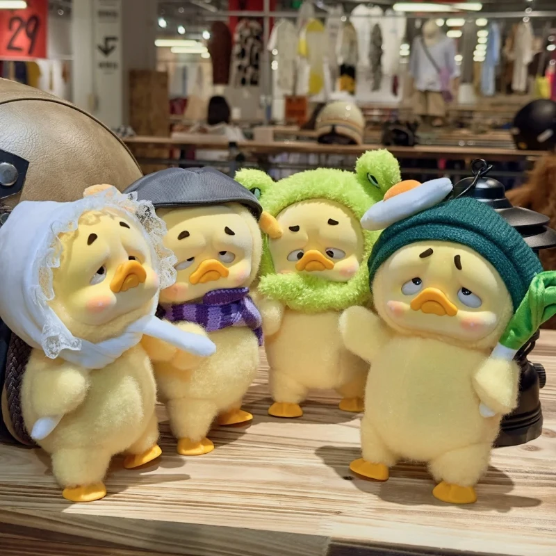 Pato de pedágio v1.0, caixa cega fofa de trabalho, pato de trabalho duro, caixa misteriosa, presente surpresa, brinquedos de figura de ação de pato com problemas