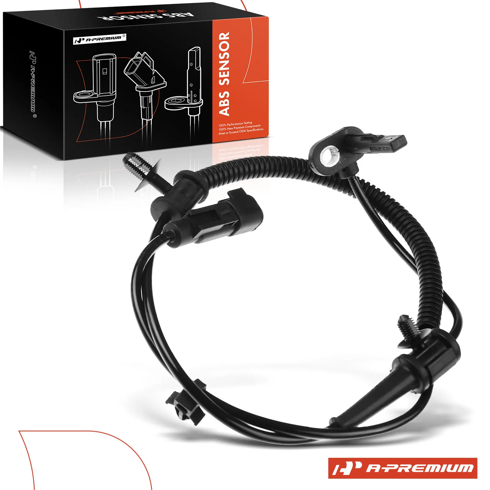 A-Premium Rear Driver or Passenger Side ABS Wheel Speed Sensor for Buick LaCrosse 2010-2011 Regal 2011-2012 Allure Saab 9-5 2011