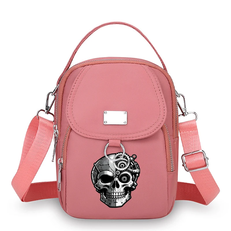 1PC Totenkopf-Druck, kleine Damen-Umhängetasche, modische High-End-Schulterhandtasche, großer Platz für stilvolle Aufbewahrungstasche – Detail 14
