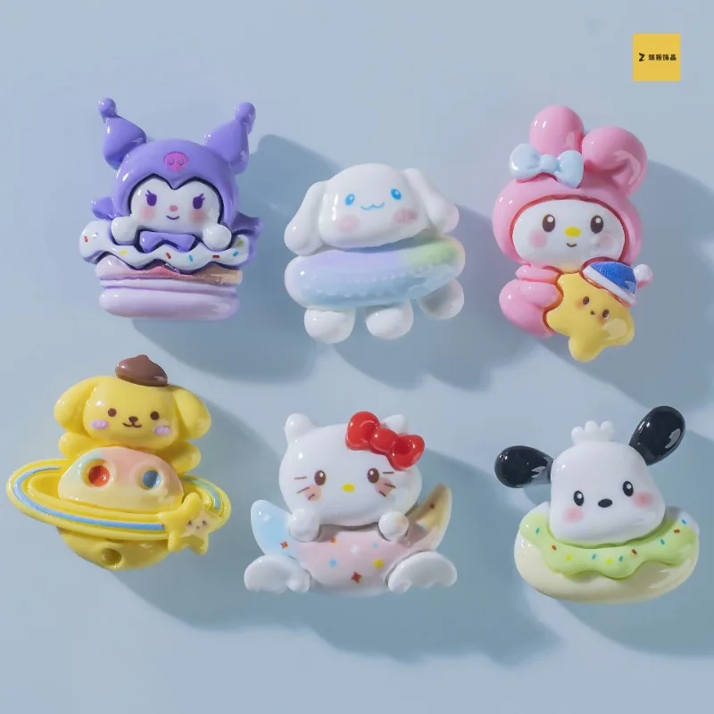 Sanrio-アニメーションヘッドブレスレット,キャンバスに手作り,樹脂アクセサリー