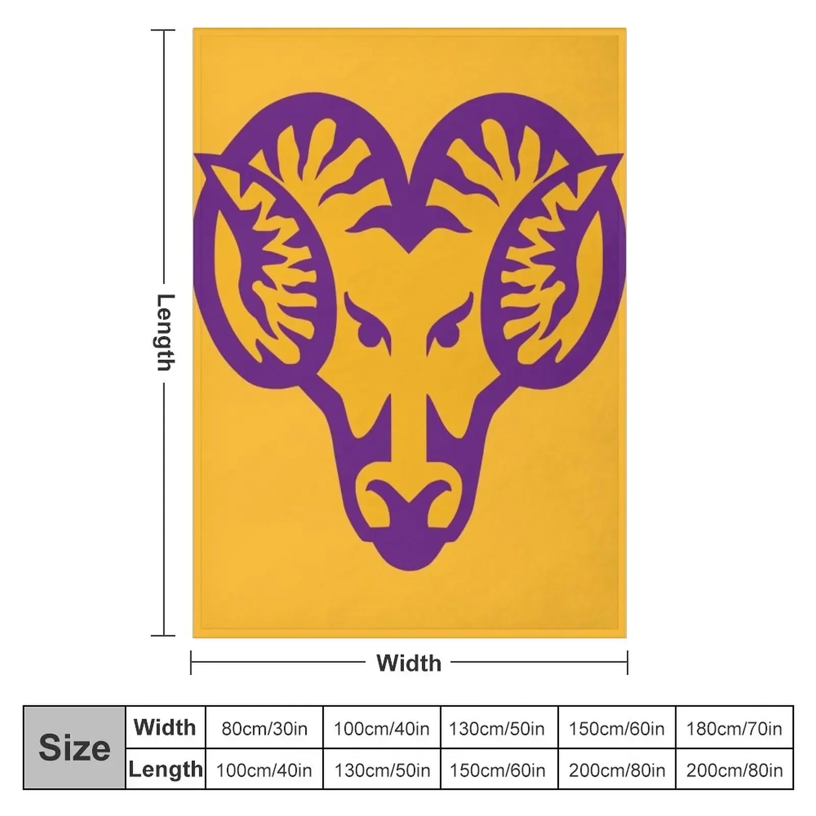 The West Chester Golden Rams Throw Blanket Flannel Fabric Sofas Blankets