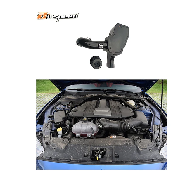 

Neat and Clear Surface Texture Dry Carbon Fiber Cold Air Intake System For Ford Mustang 5.0L