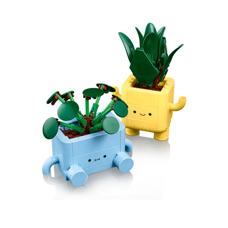 

Moc Happy Plants, модель домашнего декора, строительные блоки, кирпичи, цветок, ботанический набор коллекции, сделай сам, детская креативная развивающая игрушка в подарок
