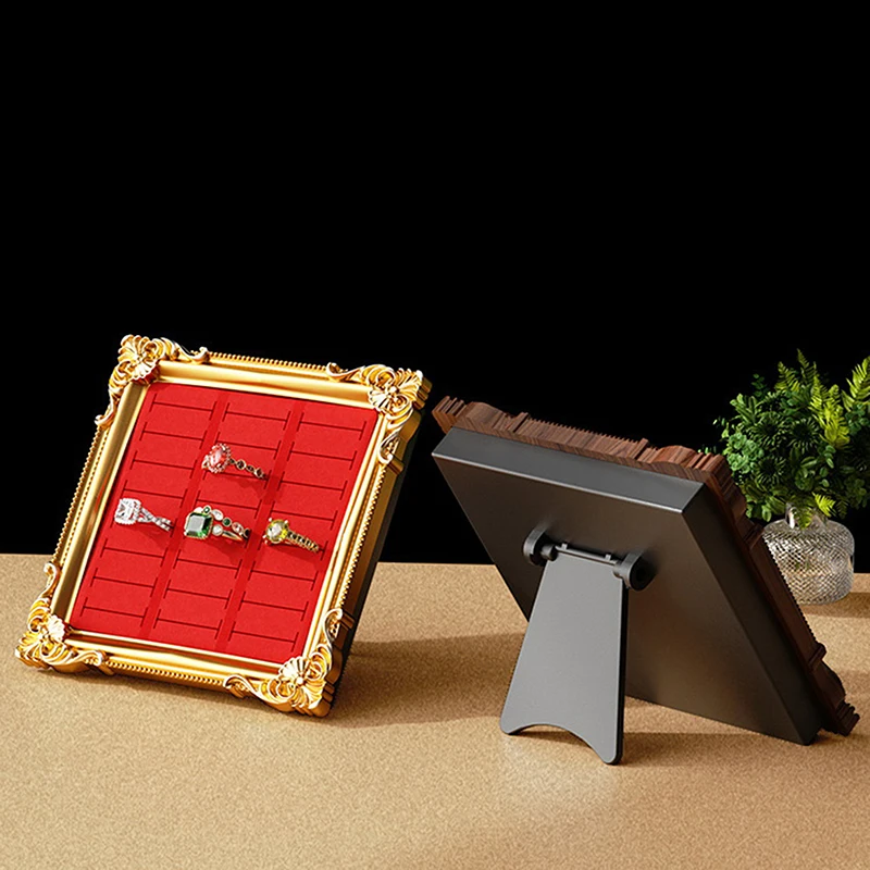 1 шт. винтажная стойка для ювелирных изделий, фоторамка в европейском стиле, лоток для хранения колец и ювелирных изделий, украшения для туалетного столика