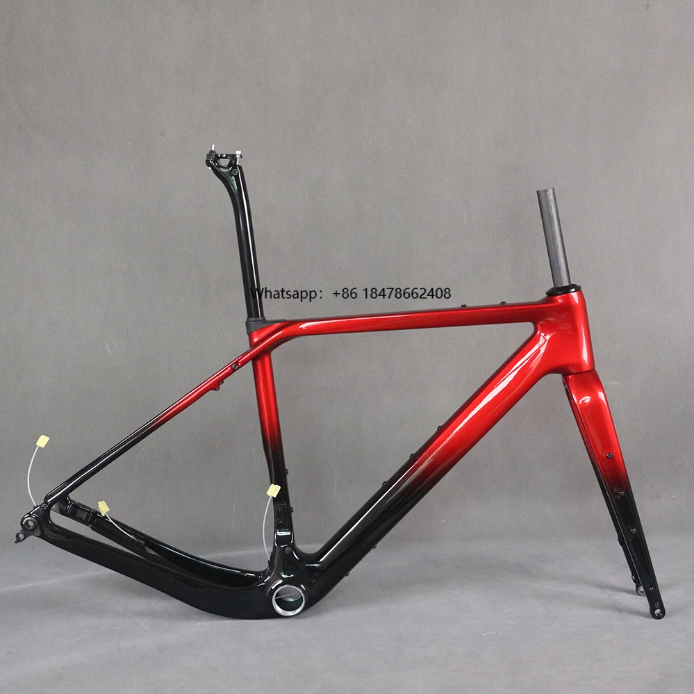 

T1000 T47 Carbon Fiber Frame Disc Brake Gravel Bike 700X50C Max Tire YS2358YS728 GR048 Full Hidden Cable Road Bicycle Part