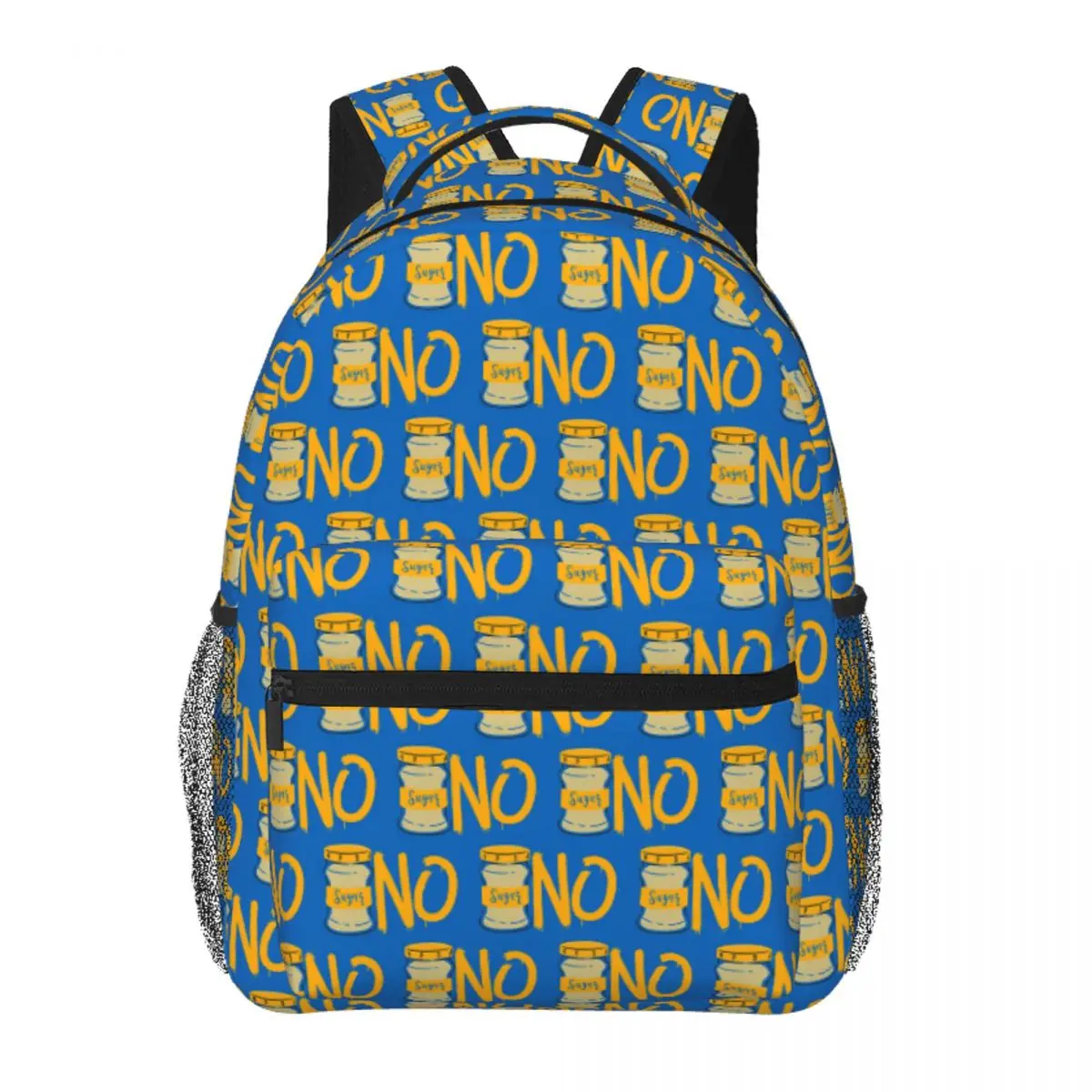 

Zero Sugar To Be A Healthy Person Backpack Student BookBag Children School Bag Computer Shoulder Bags for Men Women
