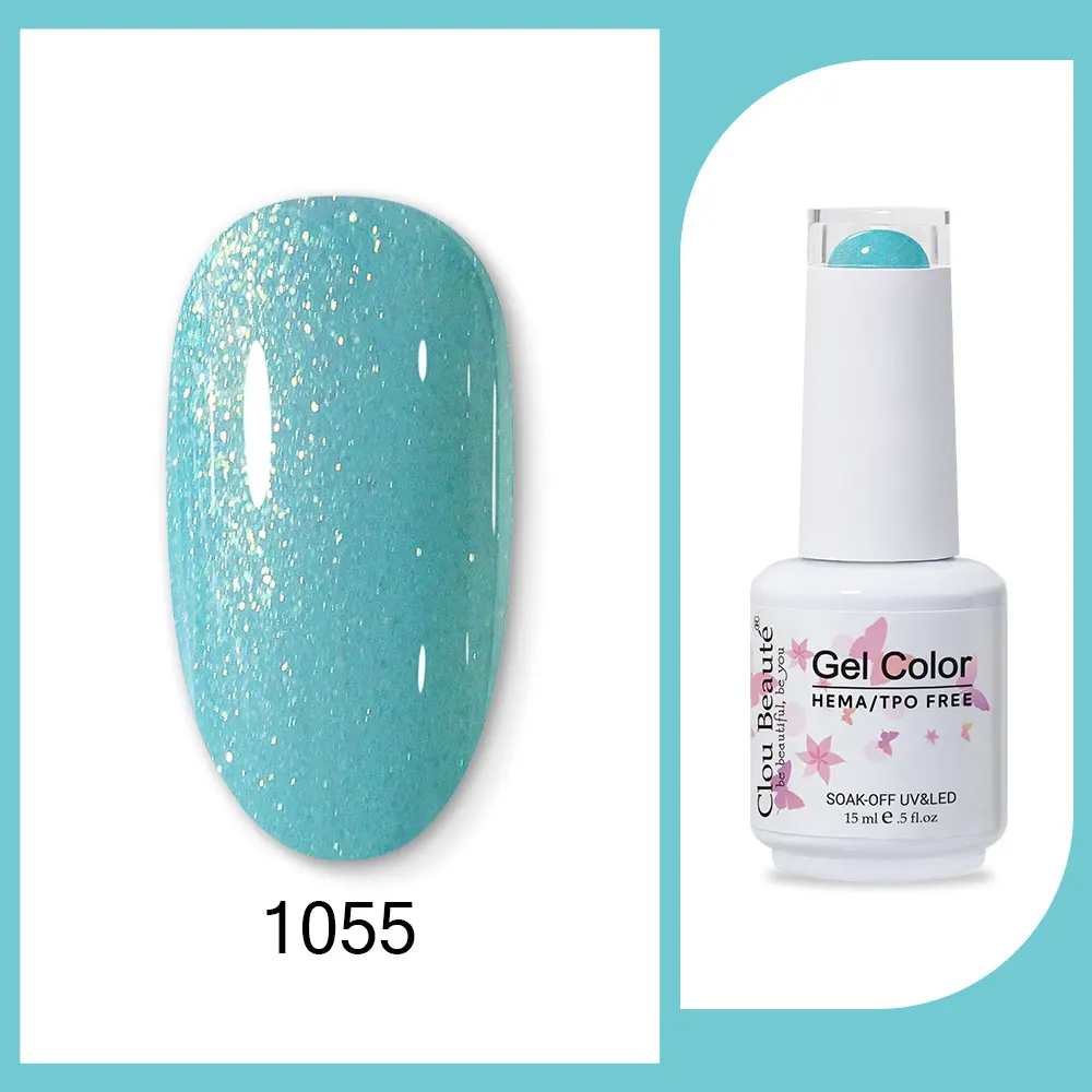 Clou Beaute 15 ml Rood Zwart Wit Groen Neon Gel Nagellak Base Top Coat Velvet Top 400 Kleuren Semi permanente Gel Nagellak