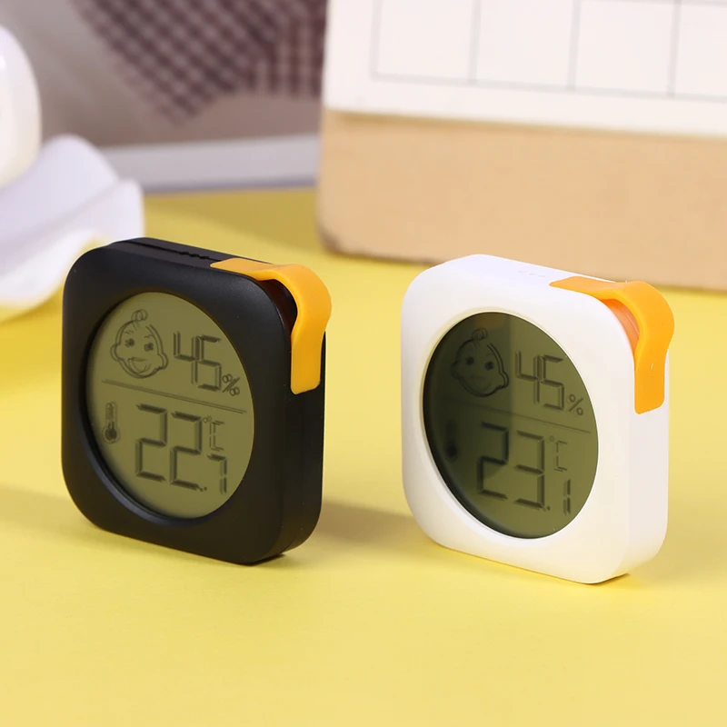 Medidor Portátil de Temperatura y Humedad -20~60 ℃ 20%-95% de humedad relativa con iconos de confort, soporte de pared para escritorio, para el hogar, la oficina o la guardería