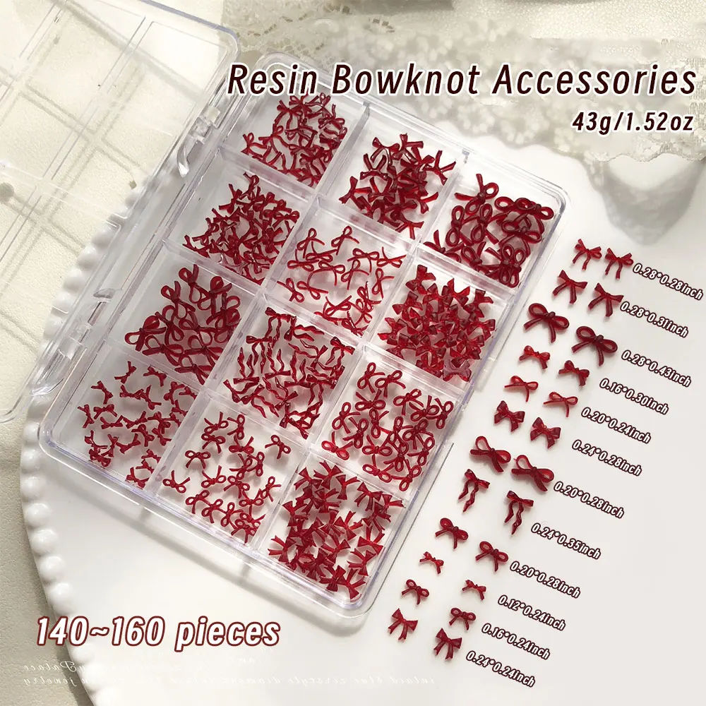 12 شبكات القهوة البني الأحمر Bowknot مسمار السحر ثلاثية الأبعاد الراتنج الخريف الشتاء القوس الصغير مسمار الأحجار الكريمة الراين فلاتباك مستلزمات الأظافر R & 43 #3