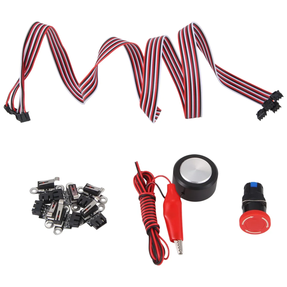AA91 Essential Accessories Kit for CNC Machine 3018PROVe,Emergency Stop,Z-Axis Tool Setting Touch Probe, Micro-Switches