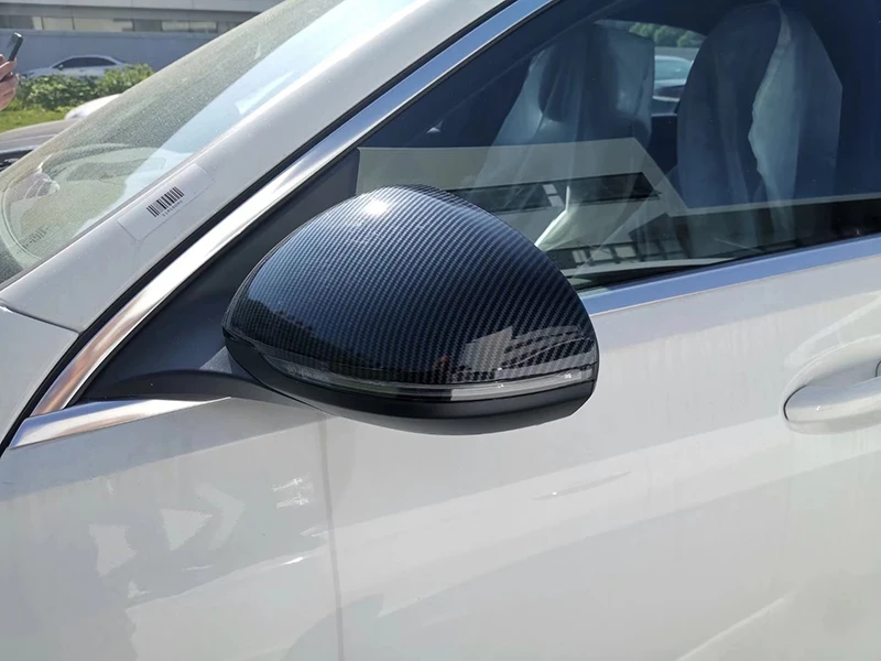 

For Mercedes-Benz C-Class W206 C180 C200 C300 2022 2023 Carbon Fiber Style Door Side Mirror Cover Trim Rear View Cap Overlay