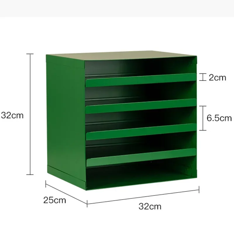 

Web Celebrity Cream Wind File Cabinet Household Simple Multi-functional Iron Storage Rack Desktop Office Organizer Cabinet