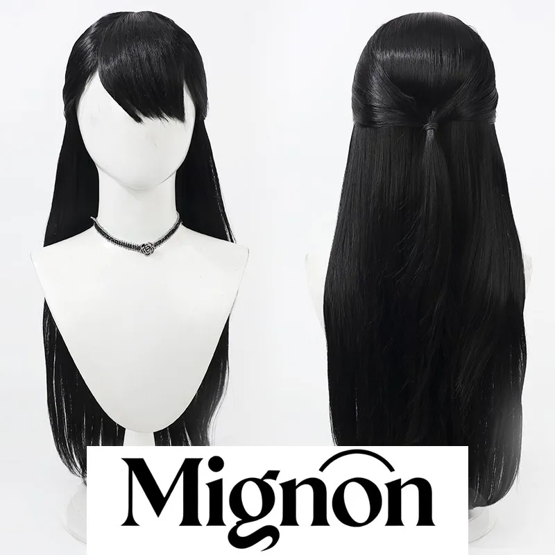 

Identity V Survivor Антикварный парик для косплея Ци Шии, черная золотая кожа, подарок на Хэллоуин