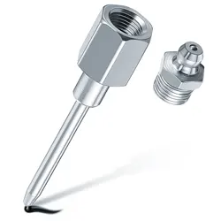 Narrow Needle Nozzle Grease Adapter With Hardened Steel Tip, Needle Nose Grease Dispenser With 1/8 Inch NPT Thread