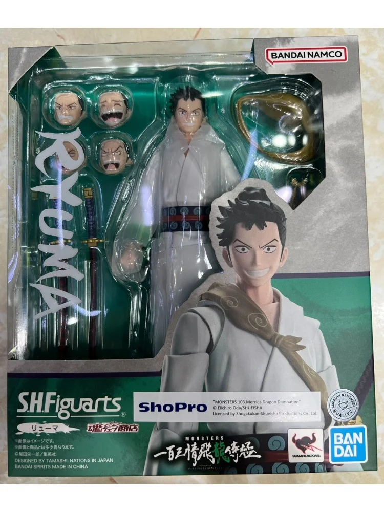 Original Bandai S.H.Figuarts Shf Ryuma Monsters 103 Mercies Dragon Damnation Anime figura de acción juguete para regalo modelo colección Hobby
