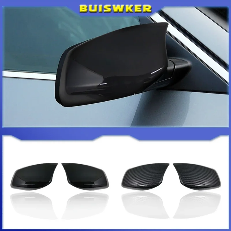 

2pcs Rearview Mirror Cover Carbon Fiber Style CW-BW-M12-RPLMT Fit for BMW E60 E61 E63 E64 2003 2004 2005 2006 2007 2008 ABS