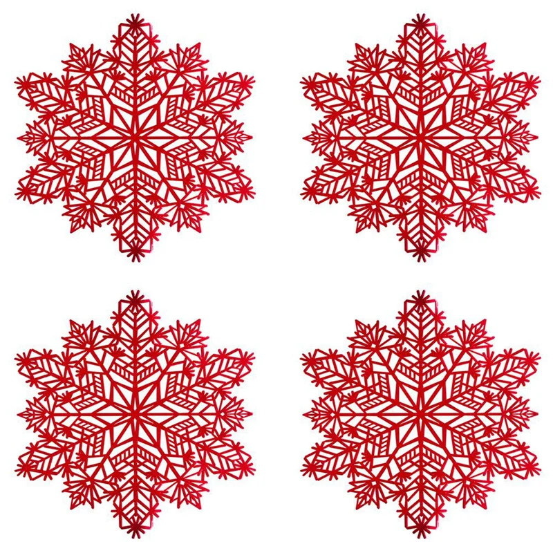 

CMHI-Снежинки, салфетки, украшения, красные снежинки, салфетки, кухонные коврики для стола на Рождество, праздник, свадьба, декоративные A 15X15