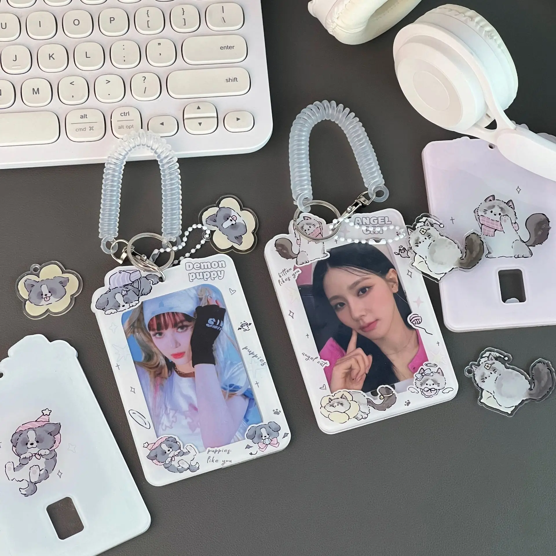 Document Protection ID Card Sleeve Acrylic Star Chasing Card Sleeve Cartoon ID Protection Cover