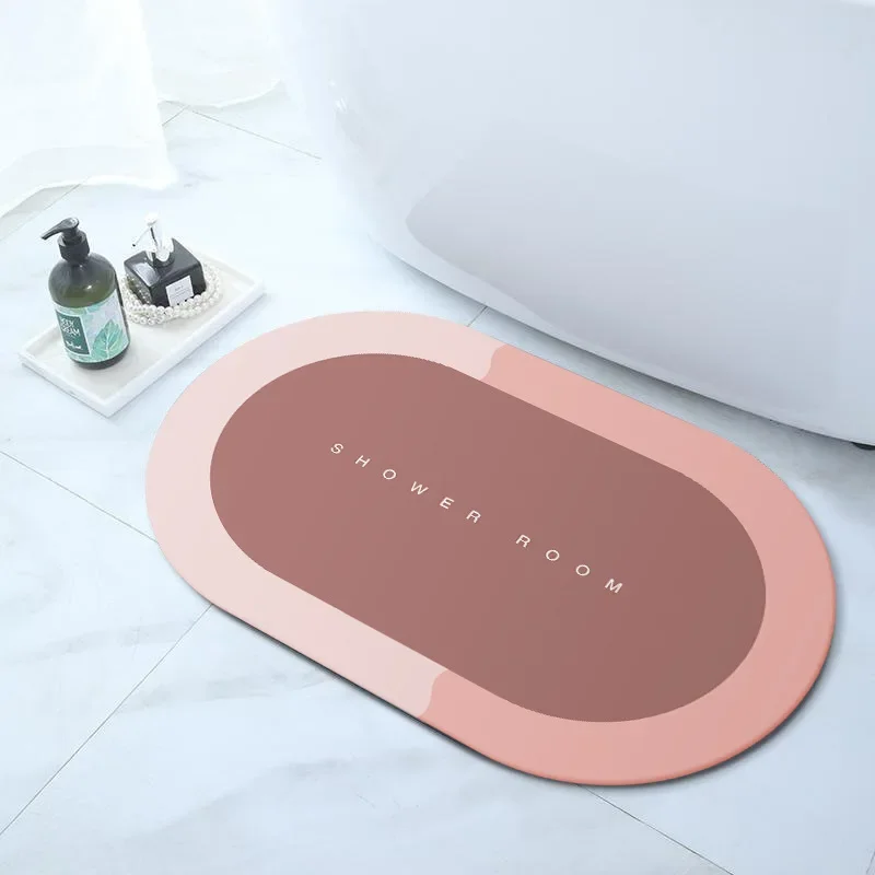1PC New Type Bath Mat Super Absorbent Non Slip Bathroom Rug Quick Drying Shower Carpet Rug Kitchen Door Mats Home Floor Mat image 3