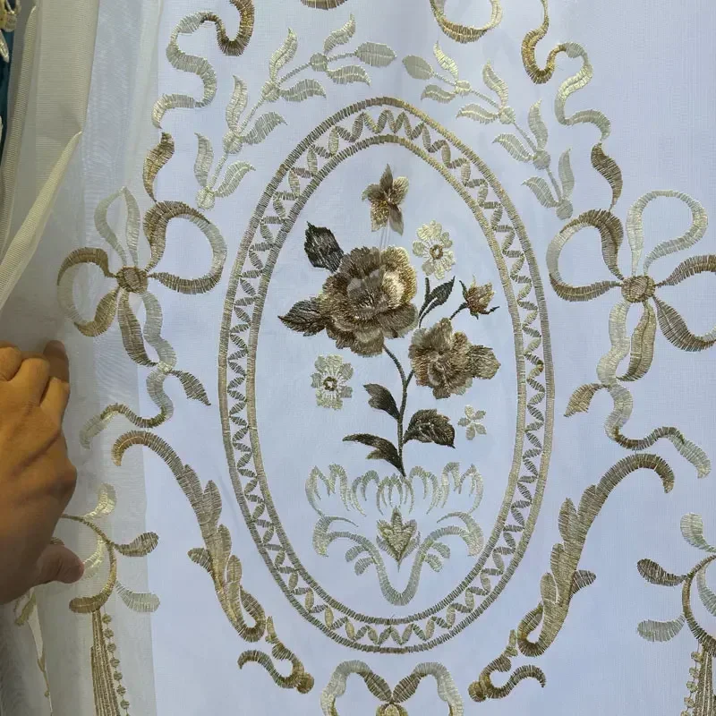 

High-end Dark Green Velvet Bronzing Jacquard Curtains For Living Room Bedroom Balcony Villa Home Decoration Customized Valanace