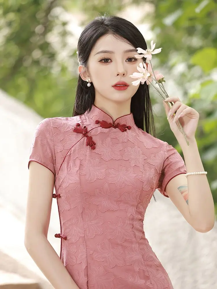 Modified Cheongsam Young high-end Temperament Girl Summer Retro Daily Wear New Chinese Dress Small Fresh Improved Qipao