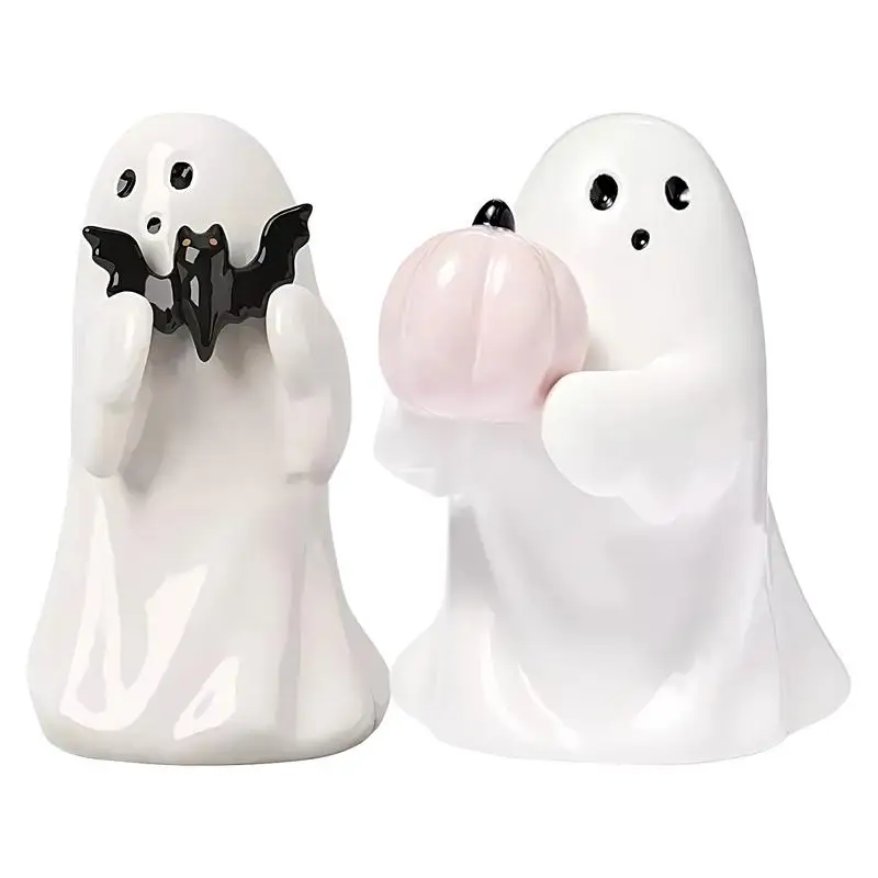 

25/15/11cm Halloween Ghosts Resin Cute Ghost Statue Halloween Ghost Walking Dog Statues Halloween Desk Decoration Festival Gift