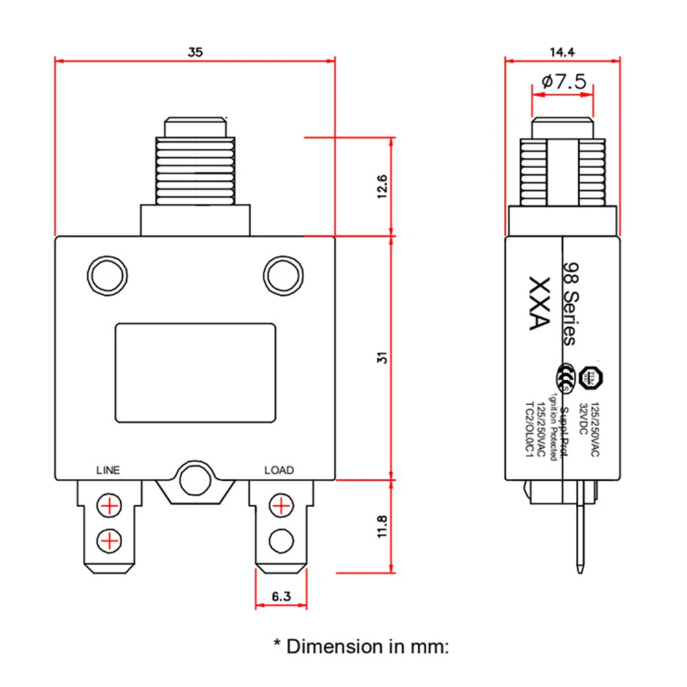 Commercial Appliances Circuit Breaker Versatile Application Electrical Protection Black Dependable Performance