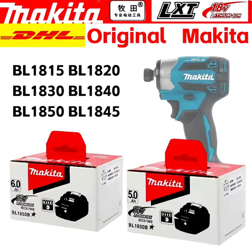 

100% original Makita 18V battery 6.0Ah 5.0Ah ,rechargeable battery BL1840 BL1830B BL1830B power tool battery, Makita18V charger