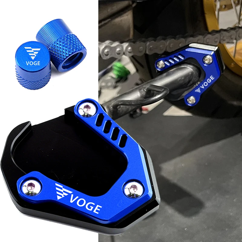 For VOGE DS625X DSX 625 525 900 DSX 525 DS625X DS900X 2022+ Accessories Kickstand Foot Side Stand Enlarger Pad & Tire Valve Cap