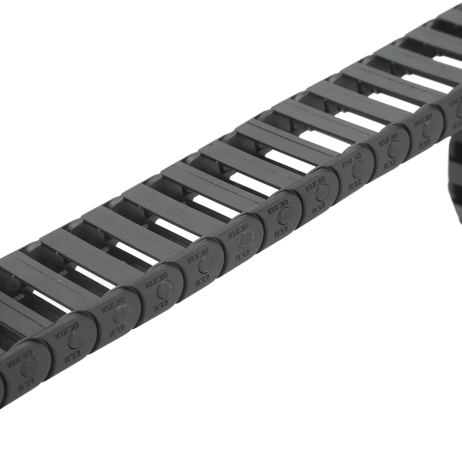 for cnc Cable Drag Chain Wire Carrier 10x30mm Internal Size 1m Length with End Connector Durable and Flexible Nylon Design