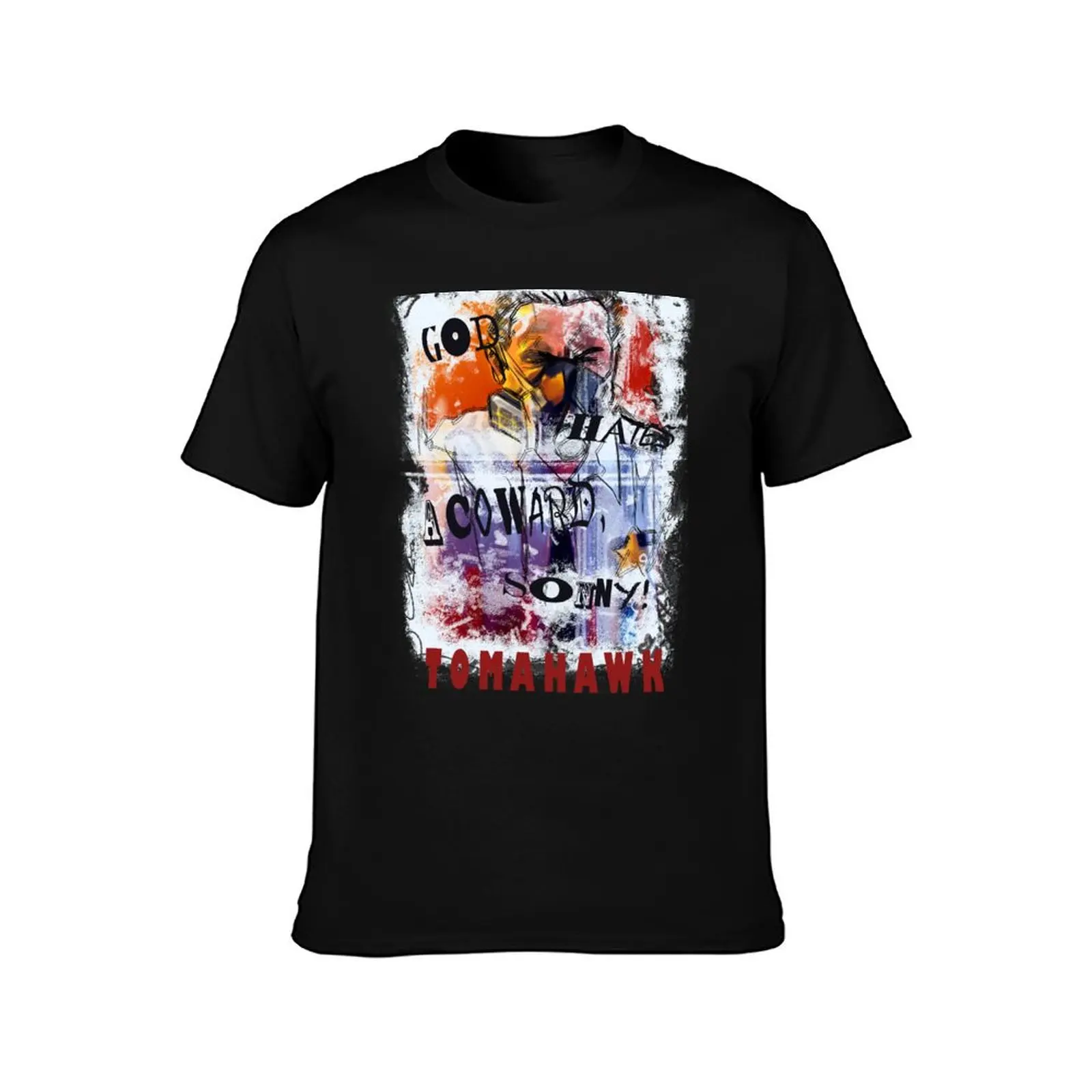 TOMAHAWK - god hates a coward T-Shirt Summer Casual Cotton Tee Oversized Streetwear Tops Vintage Graphic Print 100% Cotton