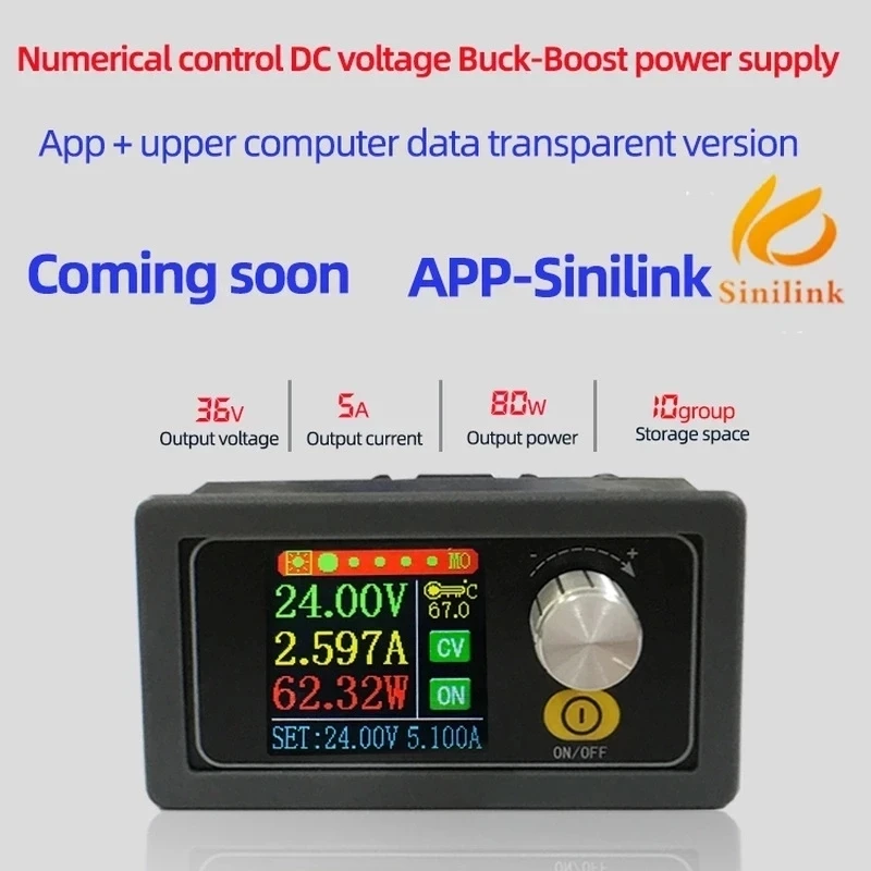 XYS3580 DC DC Buck Boost Converter CC CV 0.6-36V 5A Power Module Adjustable Regulated Laboratory Power Supply Variable