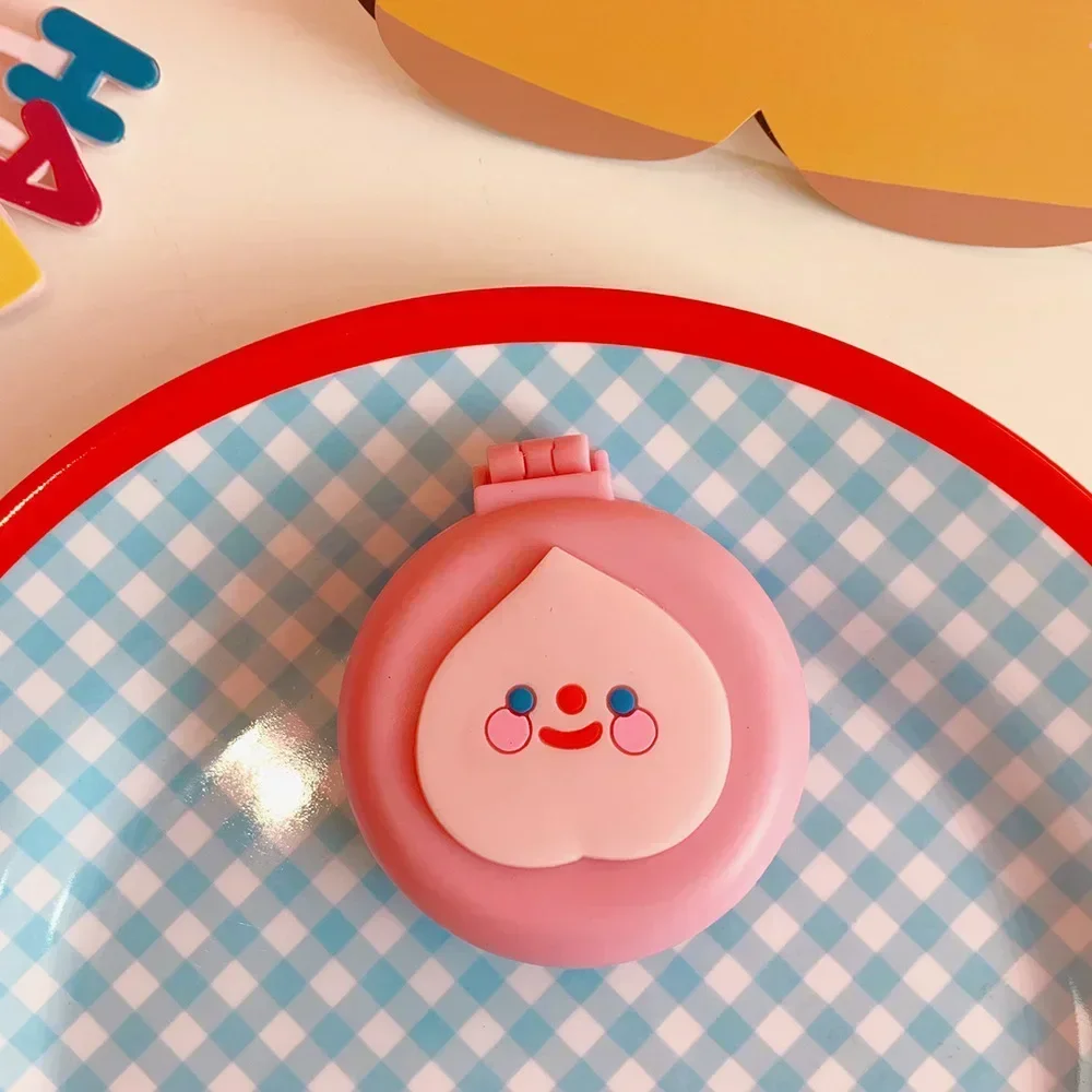 Sweet Peaches Folding Air Bag Combs with Mirrors Compact Pocket Size Travel Hair Brushes Cosmetic Mirrors Head Massager Relaxing