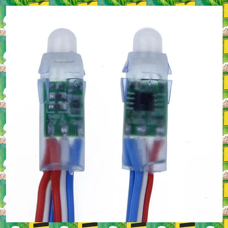 3C Electron 100Pcs WS2811 RGB LED Pixels Light Individually Addressable 12Mm Diffused Digital Full Color Pixel Module Light DC12