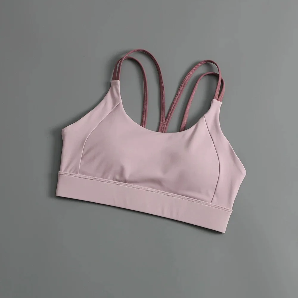 Sportunterwäsche mit Brustpolster, stoßfester Fitness-BH, nacktes Yoga-Top, Lauf- und Outdoor-Bekleidung, schöner Rücken für Frauen – Detail 9