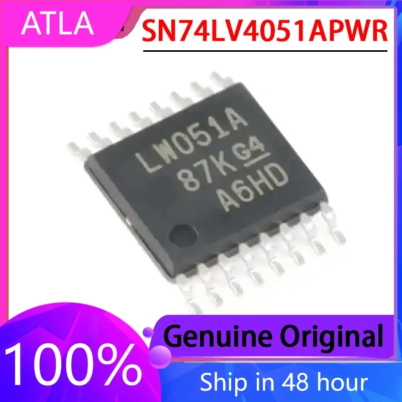 

5PCS SN74LV4051APWR Screen Printed LW051A Brand New Stock TSSOP-16 8-channel Analog Multiplexer