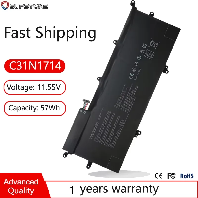 

Новый аккумулятор для ноутбука C31N1714 для Asus ZenBook Flip 14 UX461UA UX461FA-E1094T UX461UN-E1007T UX461FN-E1022TS E1068T 0B200-02750000