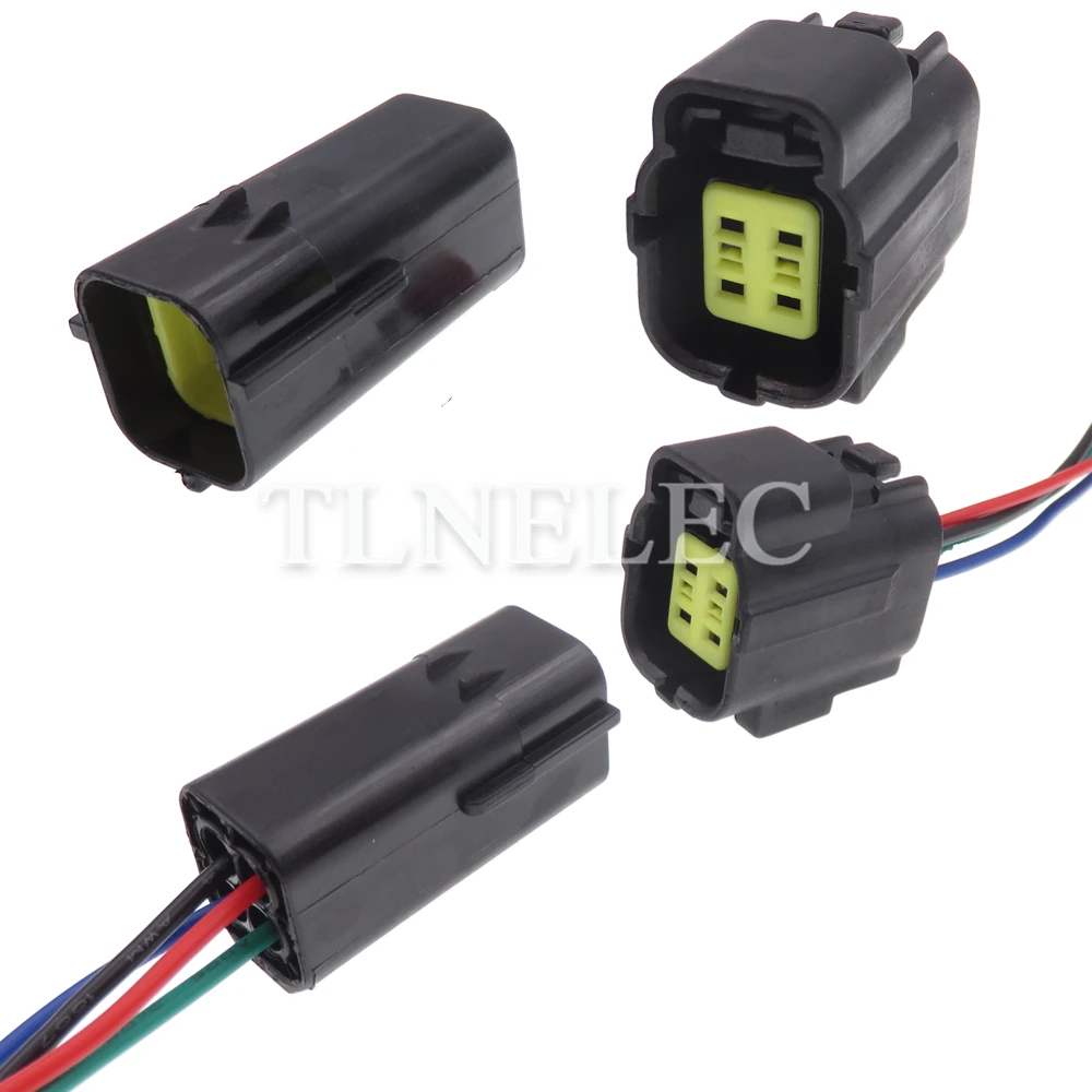 Conector de acoplamiento macho y hembra de 4 pines para coche con cables, Conector de Terminal de cableado con Sensor de oxígeno automático 174257-2 174259-2