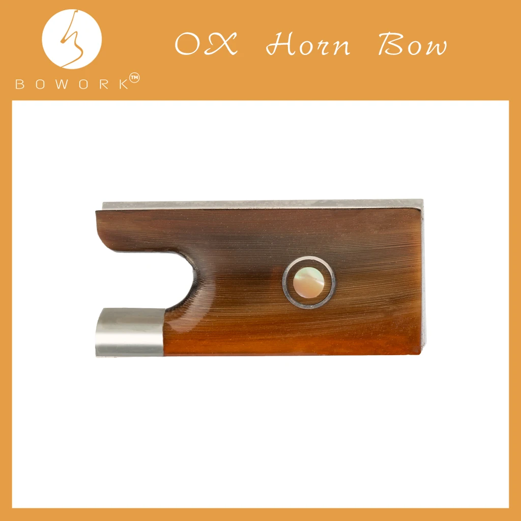 BOWORK Master Yellow Ox Horn Violin Bow Frog Replacement 4/4 Fiddle Violin Bow Parts