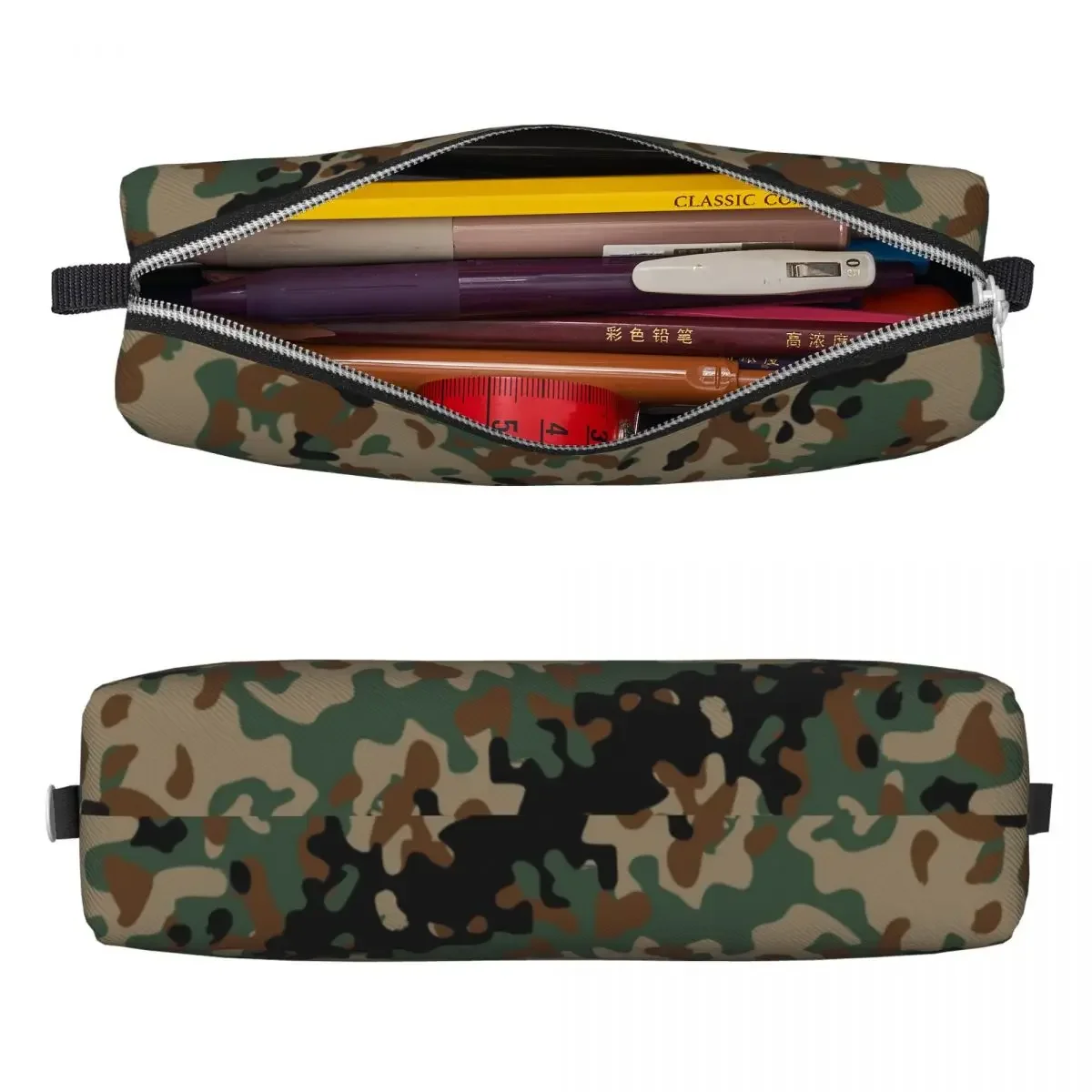 Flecktarn Camouflage Pencil Case Fun Army  Camo Pen Holder Bag Girl Boy Big Capacity Student School Cosmetic Pencilcases