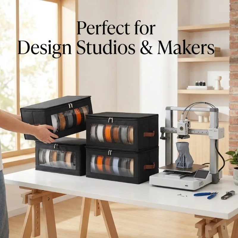 Sealed 3D Printer Filament Storage Box for Filament Spools Keep Dry Clean Dustproof Home Workshop Organizer​