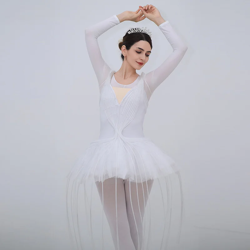 

2026 Fiber Optic Luminous Ballet Costume Skirt Women's Color Change Remote Control DIY Customizable Dress