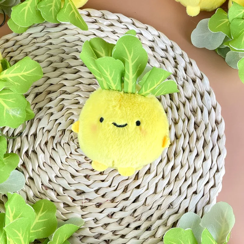 Dessin animé légumes famille grande tête légumes poupée pendentif mignon trois couleurs radis légumes champignon peluche poupée jouets pour les enfants