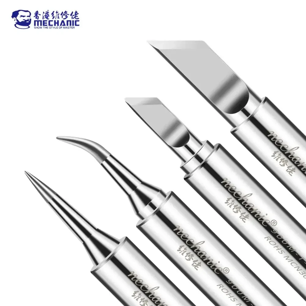 MECHANIC 900M-T Series Lead-free Pure Copper Electric Soldering Iron Tip Welding Tips For PCB BGA IC Chip Repair Solder Tool Kit