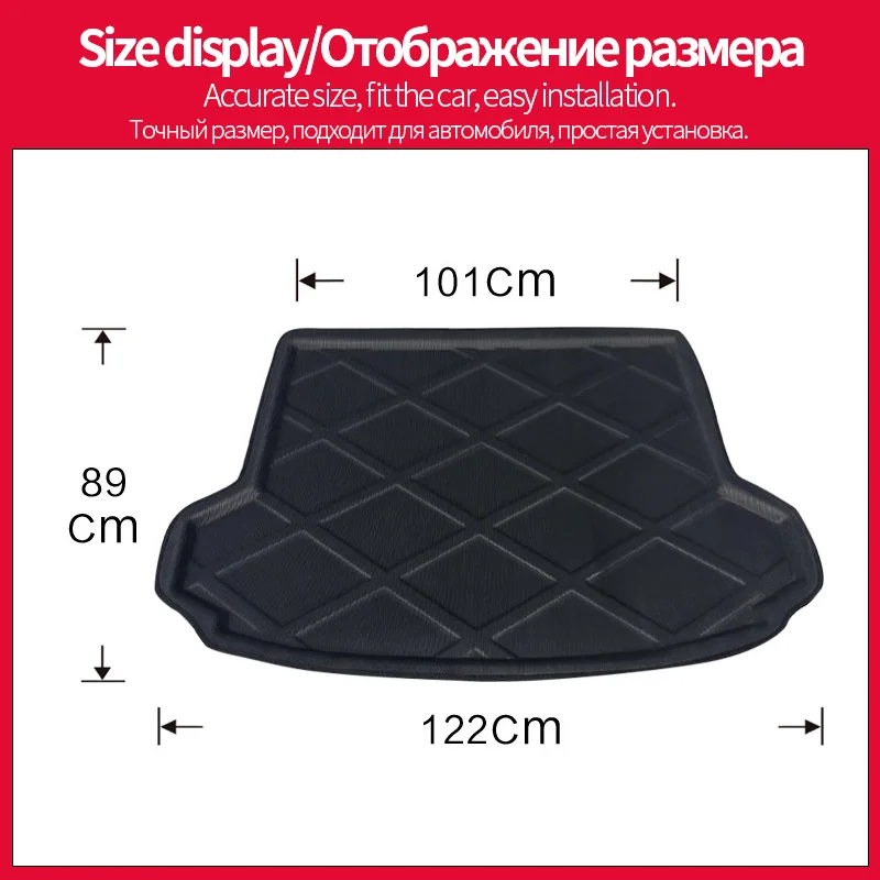 Trunk Mat For Land Rover Freelander 2  2007-2015 Rear Boot Car Liner Floor Tray Luggage Cover Protector EVA Rubber Accessories