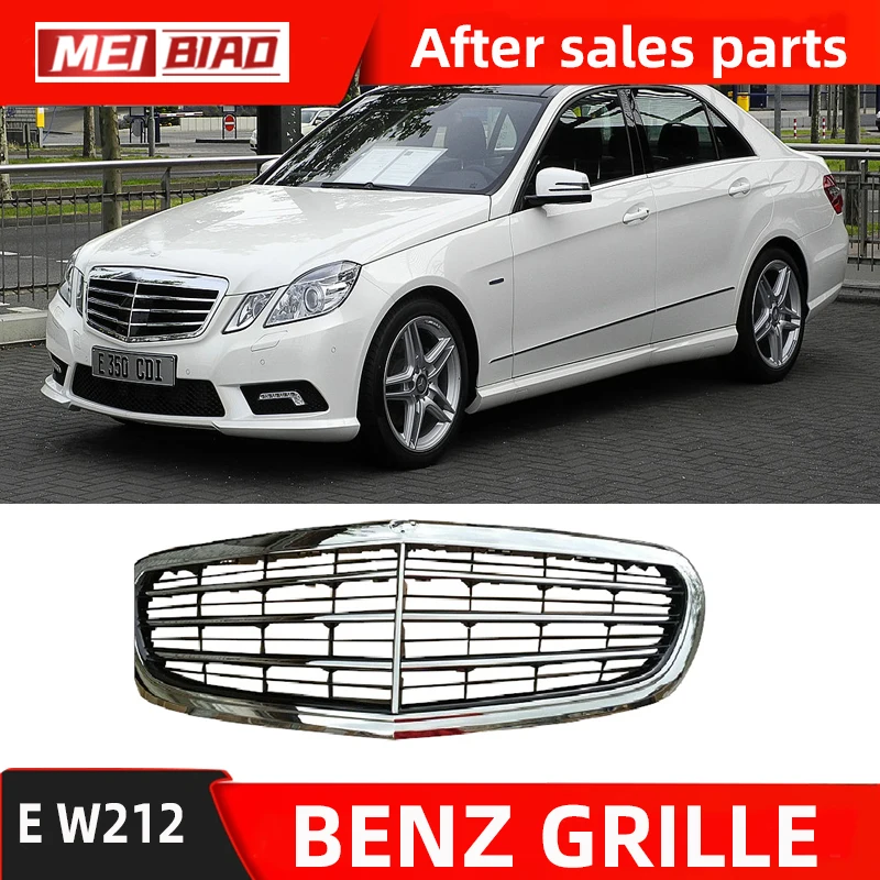 

For Mercedes Benz W212 E Calss 2010-2016 Grille Silver Middle Net Front Face OE Part 2128801483 Aftermarket Car Auto