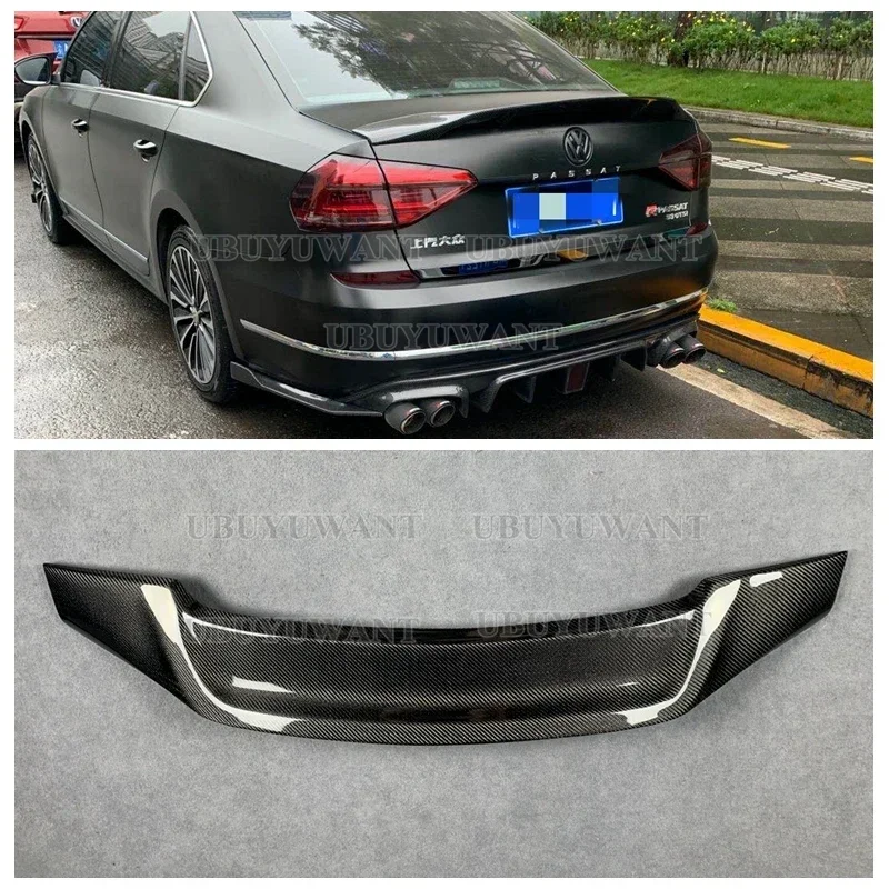 For Volkswagen Passat B7 USA 2011-2017 Passat NMS Rear Trunk Lip Carbon Fiber Wing Spoiler Car Styling view 5