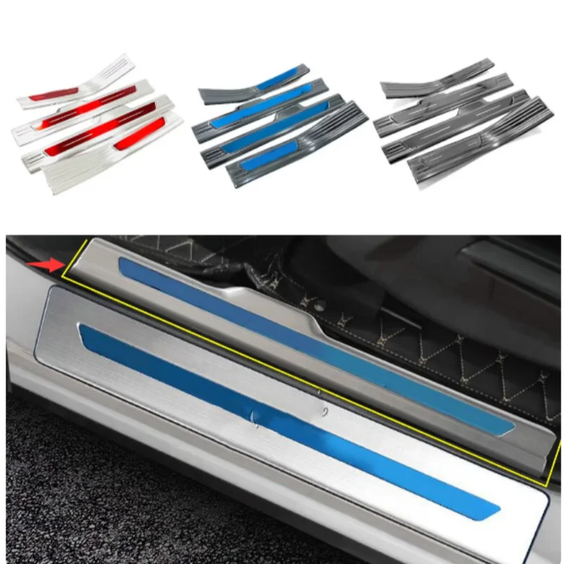 

For Honda Fit Jazz 2020- 2024 Car Styling Stainless Steel Pedal Door Sill Scuff Plate Cover Inner Threshold Parts